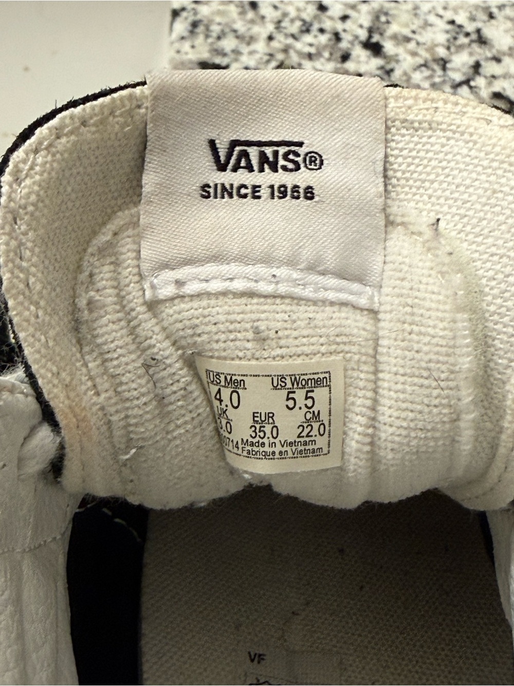 Vans Sk8-Hi Stacked Black, White & Gum Platform Shoes - Picture 10 of 10